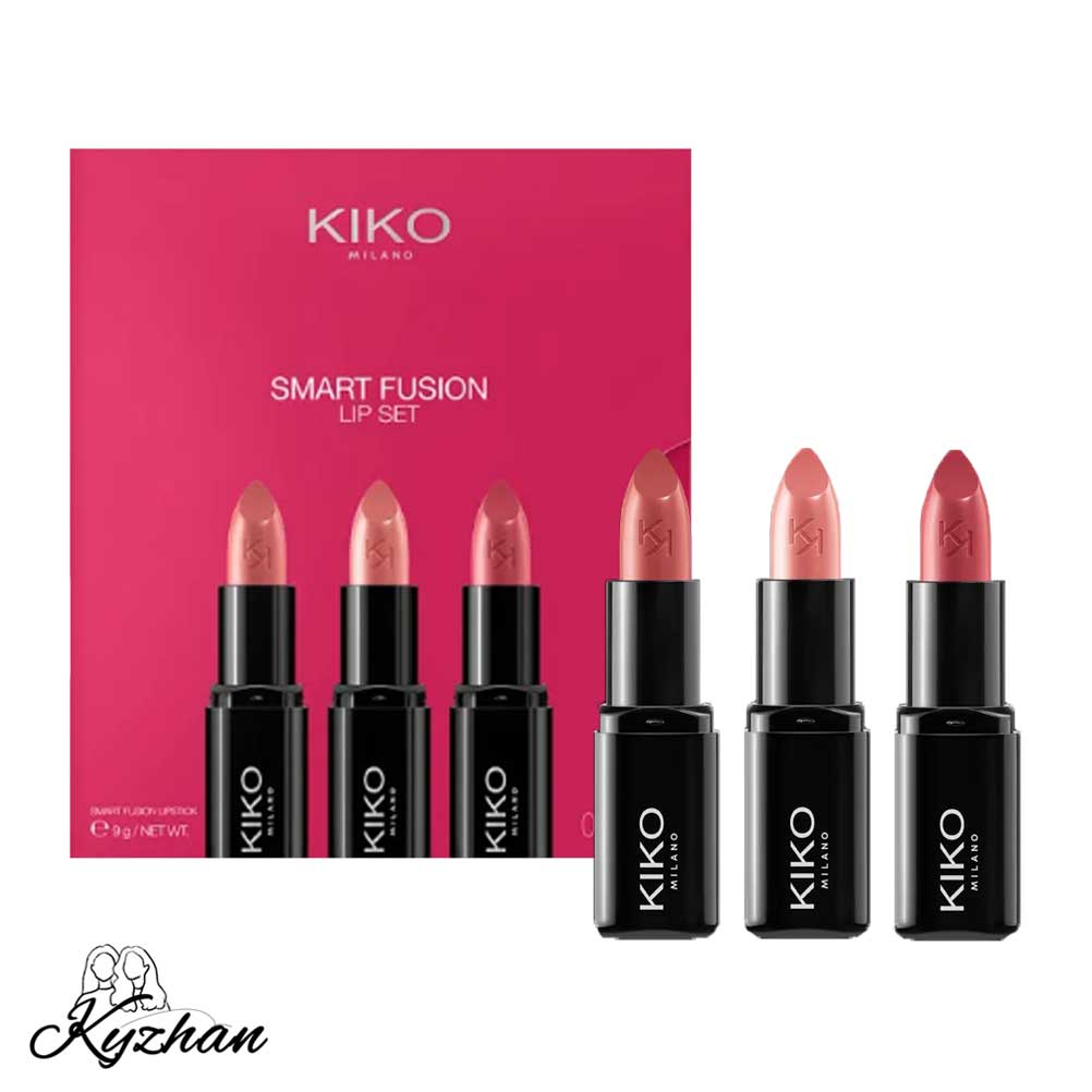 kiko-milano-smart-fusion-lipstick-3-pieces-set--1 پک سه تایی رژلب جامد کیکو میلانو مدل Smart Fusion - تصویر 1