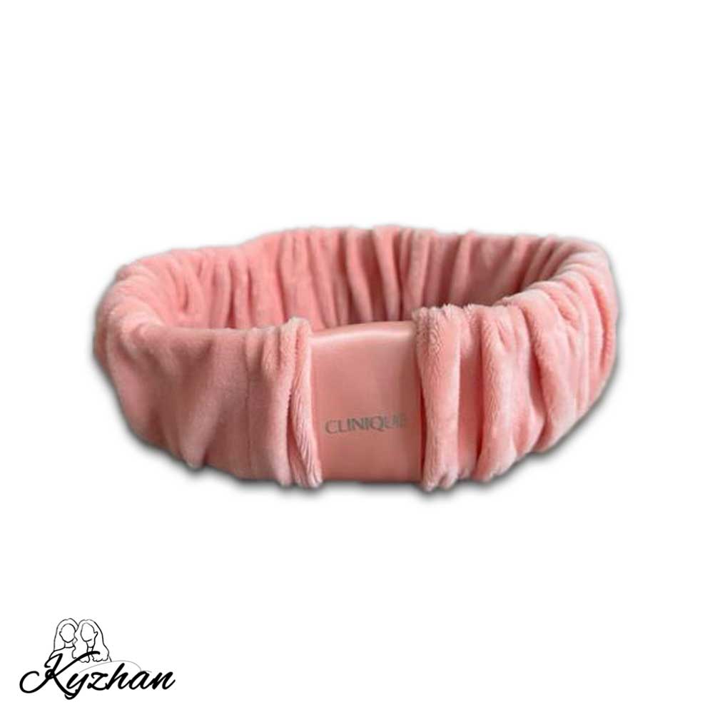 Clinique-Elastic-Pink-Headband-Hair-Band-2 هدبند کشی صورتی کلینیک - تصویر 1