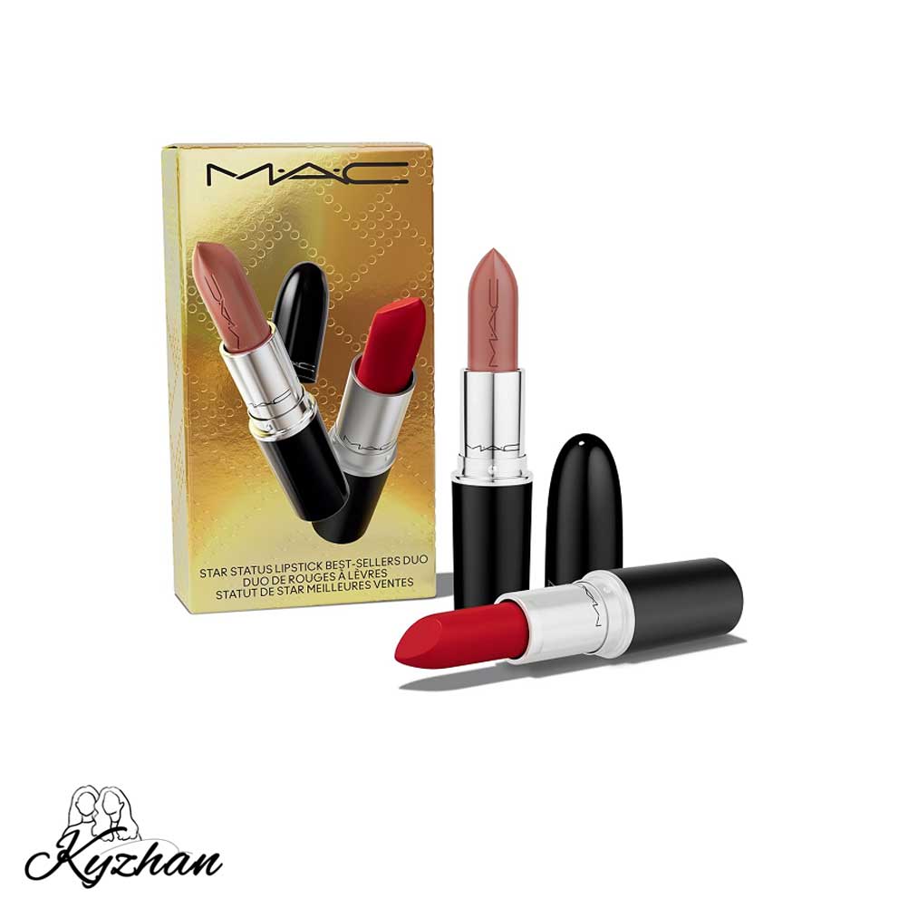 mac-star-status-lustreglass-retro-matte-lipstick-duo ست رژ لب مک مدل استار استاتوس – شامل لاسترگلس و رترو مات - تصویر 1